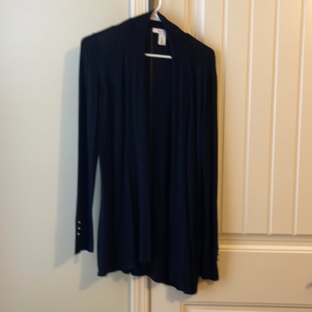 White House Black Market sweater cardigan in medium black